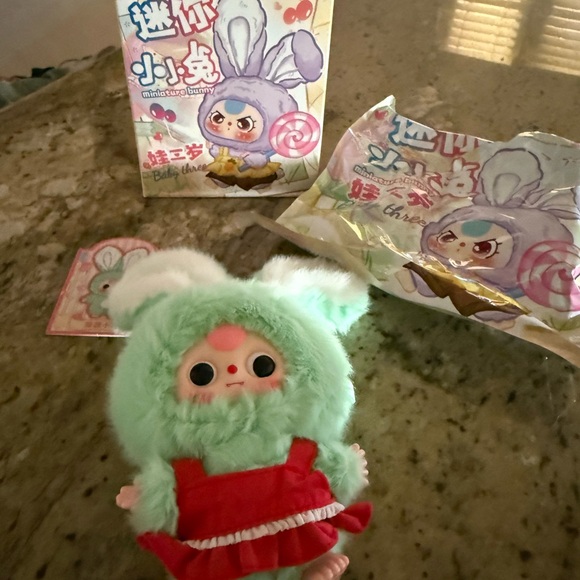 NEW| Baby Three Macaron Rabbit Stuffed Blind Box" | Mint Green Bunny Plush Toy - Picture 1 of 6